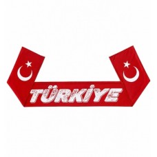 Türkiye -Ay Yıldızlı Taraftar Atkısı 17x140 cm (Saçaksız) Türkiye -Ay Yıldızlı Taraftar Atkısı 17x140 cm (Saçaksız)
