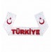 Türkiye Beyaz Taraftar Atkısı 17x140 cm (Saçaksız)