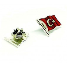 Dalgalı Tasarım Ay Yıldız Yaka Rozeti