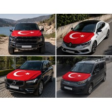 Araç Kaputu Türk Bayrağı Araç Kaputu Türk Bayrağı