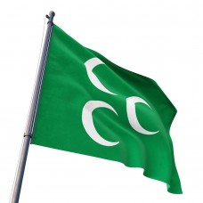 Yeşil Üçhilal Bayrak-100x150 cm