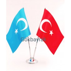 Doğu Türkistan Masa Bayrağı (GÖKBAYRAK)