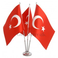 Üçlü (3 lü)  Türk Masa Bayrağı